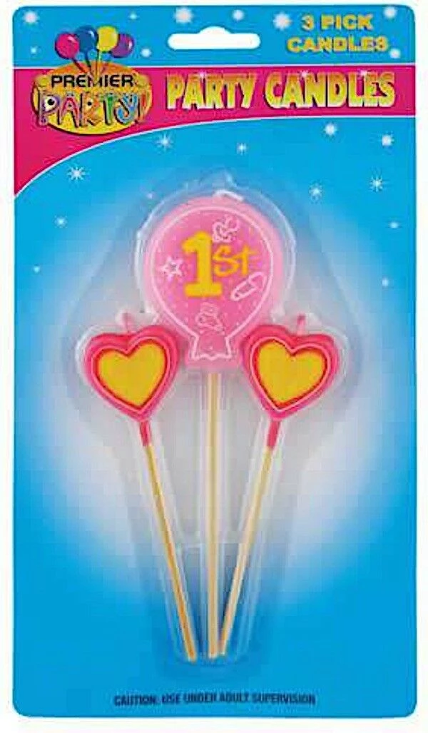 Balloon Agencies 1st Birthday Girl Balloon & Love Hearts Birthday Candles Pack Of 3 Pink Pick Can Party Supplies 1 Balloon Agencies 1st Birthday Girl Balloon & Love Hearts Birthday Candles Pack Of 3 Pink Pick Can Party Supplies