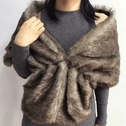AliExpress Fashion Elegant Faux Fur Winter Long Shawl For Women Wrap Shrug Scarf Coats Clothing Apparel 14 AliExpress Fashion Elegant Faux Fur Winter Long Shawl For Women Wrap Shrug Scarf Coats Clothing Apparel
