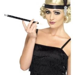 Smiffys 1920s Flapper Black Sequinned Sequin Glitzy Cigarette Holder 6Pk Fake Cigarettes Costume Accessories 11 Smiffys 1920s Flapper Black Sequinned Sequin Glitzy Cigarette Holder 6Pk Fake Cigarettes Costume Accessories