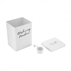 Kmart Metal Laundry Detergent Powder Storage Tin Canister Containers W/Lid Scoop