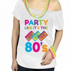 JD Party Costumes Book Week Sexy Women I Love The 80's Top T-Shirt 1980s Adult Fancy Dress Costume 16 JD Party Costumes Book Week Sexy Women I Love The 80's Top T-Shirt 1980s Adult Fancy Dress Costume