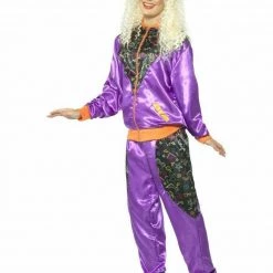 Smiffys Costumes Neon 90s 80s Height Of Fashion Shell Suit Tracksuit Mens Ladies Costume