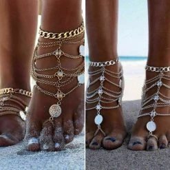Unbranded Fashion Jewelry Tassel Coin Beach Anklet Foot Jewellery Barefoot Sandals 5 Unbranded Fashion Jewelry Tassel Coin Beach Anklet Foot Jewellery Barefoot Sandals