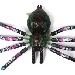 JD Party Halloween Props/Decoration Multi Coloured Spider With Spring Legs Halloween Decoration