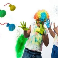 BIG W Chalk Bomb 6 Colours Smoke Paint Powder Party Event Outdoor Lanyard 200+ Throws