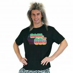 JD Adult Mens I Love The 80s Printed T-Shirt 1980s Party Top Neon Dress Up Costumes