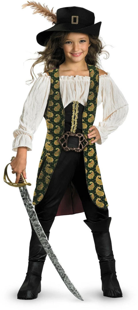 Morris Costumes Licensed Pirates Of Caribbean Angelica Deluxe Girls Costume 3 Morris Costumes Licensed Pirates Of Caribbean Angelica Deluxe Girls Costume