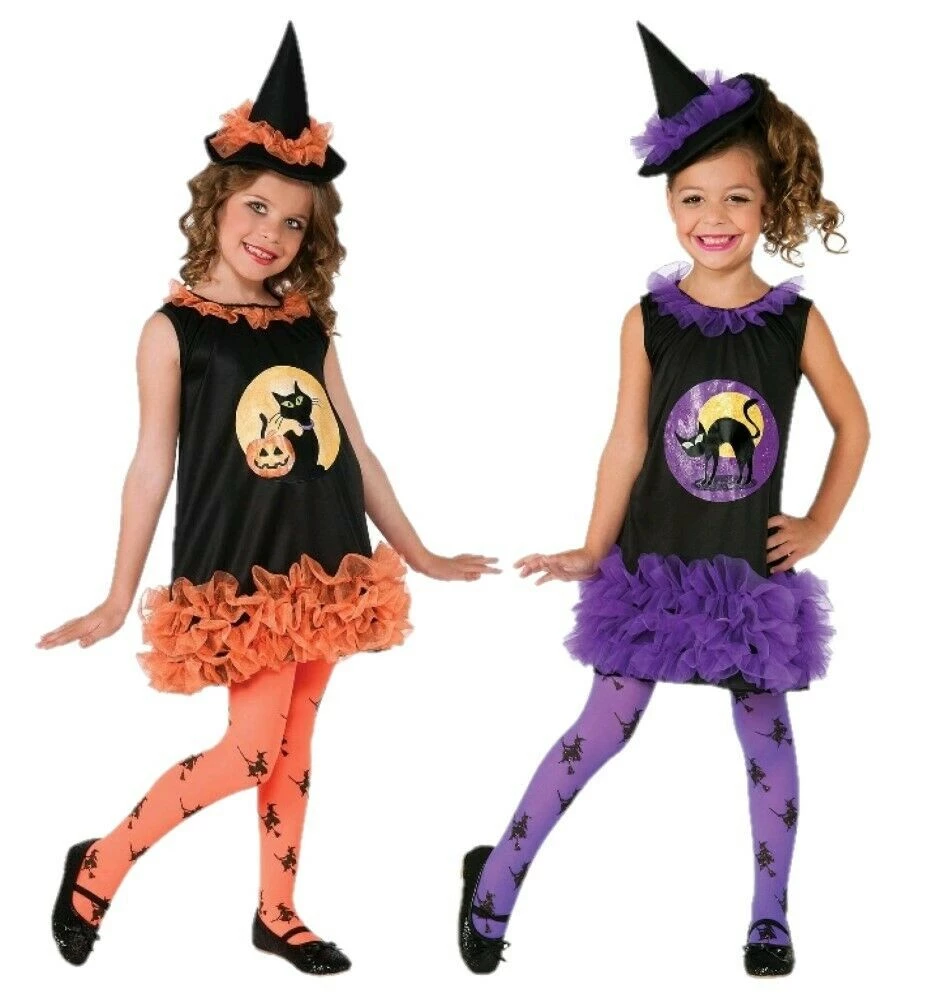 Rubie's Orange Purple Tutu Witch Book Week Halloween Girls Costume 1 Rubie's Orange Purple Tutu Witch Book Week Halloween Girls Costume