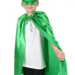 Tomfoolery Super Hero Satin Cape With Eye Mask Boys Girls Book Week Costume Set
