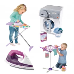 ATD Casdon Electronic Washer Wash Day Set Toy Ironing Board Clothesline House Play Home & Garden