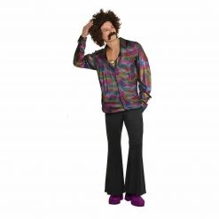 Balloon Agencies 1970s Hippie Disco Shirt Mens Costume Costumes