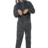 Smiffys Costumes Fluffy Dog Grey Jumpsuit With Hood Mens Costume