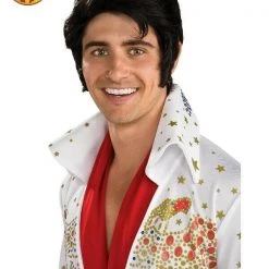 Rubie's/ Sweidas Oversized Rock N Roll Elvis Presley 70s Black Mens Wig Wigs