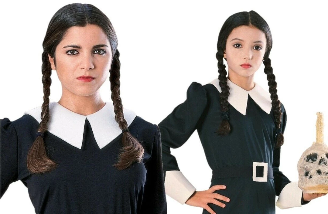 Rubie's Wigs Addams Family Wednesday Girls Ladies Wig Costume Accessory 3 Rubie's Wigs Addams Family Wednesday Girls Ladies Wig Costume Accessory
