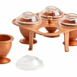 CATCH Copper Chef Non Stick 4 XL Copper Boiled Poached Egg Makers Omelete Home & Garden