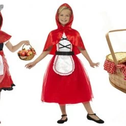 Smiffys Little Red Riding Hood Girls Costume And Basket