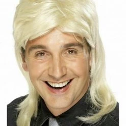Unbranded Wigs Mens Black Blonde Brown Mullet Wig | Bogan 70s 80s Redneck Wig