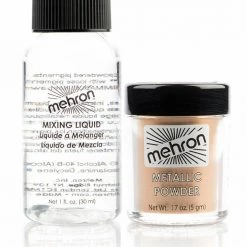 Tomfoolery MEHRON Intense Metals Metallic Powder & Mixing Liquid Face Body Eyeshadow Paint Costume Accessories