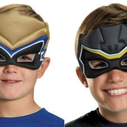 Morris Costumes Power Ranger Puffy Mask Dino Charge Gold Black Ranger Costume Accessory Costume Accessories