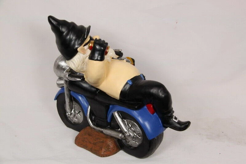 MALMAR Home & Garden 30cm DRUNK GNOME BIKER Bike Garden Outfitted Ornament Figurine Statues Christmas 3 MALMAR Home & Garden 30cm DRUNK GNOME BIKER Bike Garden Outfitted Ornament Figurine Statues Christmas