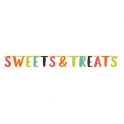 Unbranded Party Supplies Sweat & Treats Candy Buffet Stand Sign Banner Party Decoration