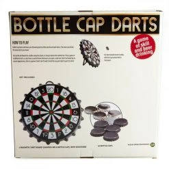 MDI Australia Home & Garden Magnetic Bottle Cap Darts Board Drinking Game With Kickstand Club Fun Beer