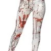 Crazy Crazy & More Crazy Deals White Bloody Horror Zombie Leggings Ladies Costume