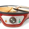 Unbranded Red Classic Retro Style Electric Crepe Maker Machine Non Stick Pan Easy To Clean Home & Garden