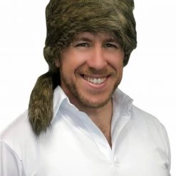 Sweidas Costume Accessories Davey Crockett Daniel Boone Raccoon Coonskin Trapper Fur Costume Hat Cap