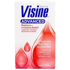 IHerb Health & Beauty Visine Advanced Sterile Lubricant Redness Reliever Eye Drops 8ml