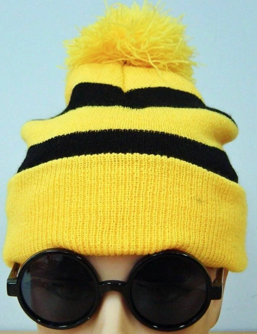 Unbranded Odlaw Yellow Black Wenda Waldo Wally Beanie Hat Glasses Moustache Costume Kit Costume Accessories 4 Unbranded Odlaw Yellow Black Wenda Waldo Wally Beanie Hat Glasses Moustache Costume Kit Costume Accessories