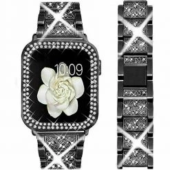 Elegancensplendour Rhinestone Apple Watch Band Bracelet & Diamante Glass Screen Protector 18 Elegancensplendour Rhinestone Apple Watch Band Bracelet & Diamante Glass Screen Protector