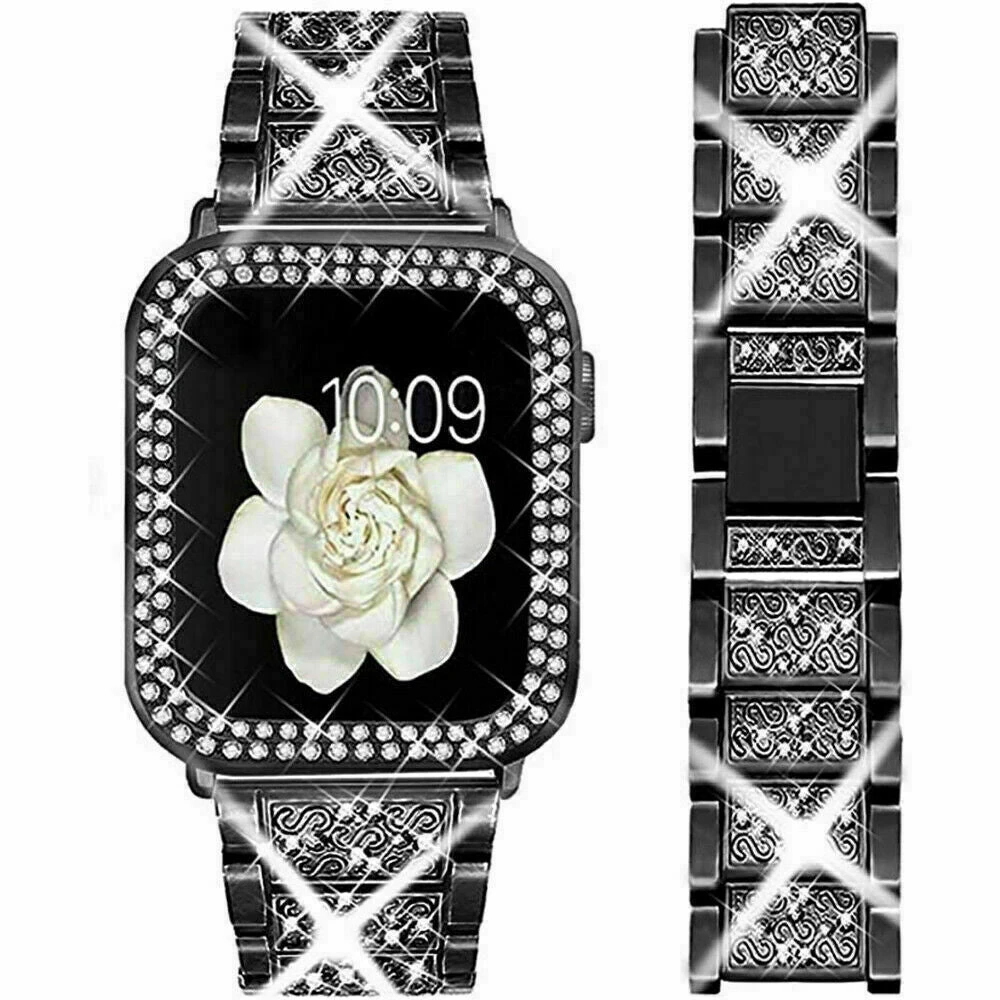 Elegancensplendour Rhinestone Apple Watch Band Bracelet & Diamante Glass Screen Protector 9 Elegancensplendour Rhinestone Apple Watch Band Bracelet & Diamante Glass Screen Protector