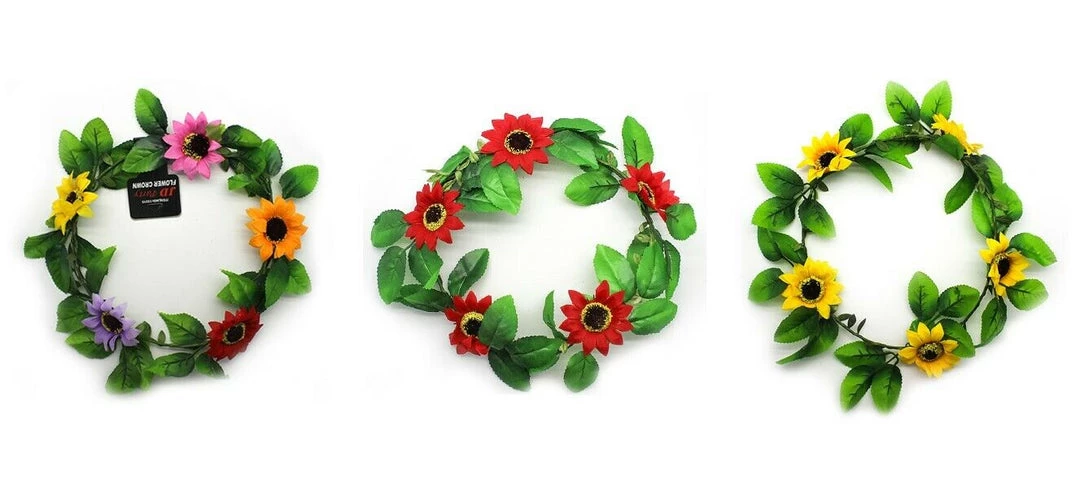JD Party Flower Sunflower Crown Head Wreaths Fairy Girls Ladies Hair Accessory 1 JD Party Flower Sunflower Crown Head Wreaths Fairy Girls Ladies Hair Accessory