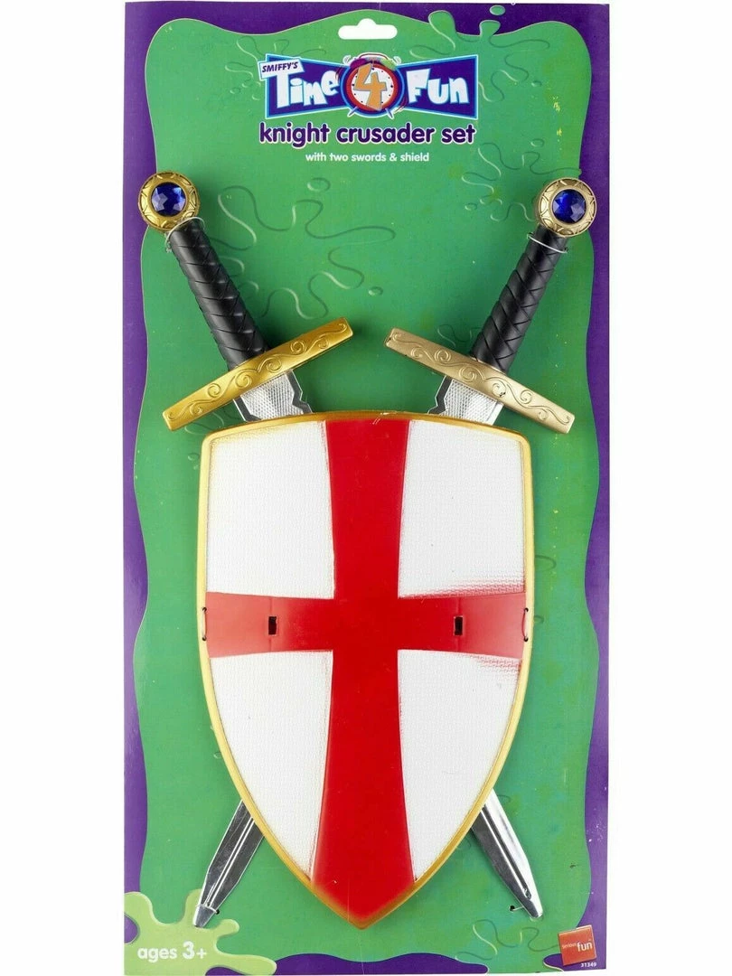 Smiffys Costume Accessories Knight Crusader Set Shield And Two Plastic Swords Costume Accessory 2 Smiffys Costume Accessories Knight Crusader Set Shield And Two Plastic Swords Costume Accessory