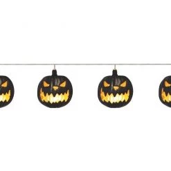 Morris Costumes Halloween Props/Decoration 101cm Baby Head Garland Light Up Pumpkin Garland Halloween Decoration Party Prop