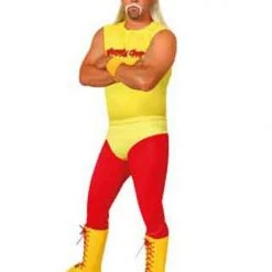 Sweidas Hulk Hogan Pro Wrestler Hulkamania WWE WWF Adult Mens Costume