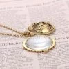 AliExpress Fashion Jewelry Steampunk Magnifying Glass Rhinestone Locket Necklace Pendant Monocle Gold Chain