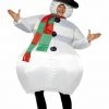 Smiffys Snowman Funny Inflatable Christmas Costume Cosplay Party Outfit Christmas Adult Costumes