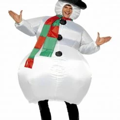 Smiffys Snowman Funny Inflatable Christmas Costume Cosplay Party Outfit Christmas Adult Costumes