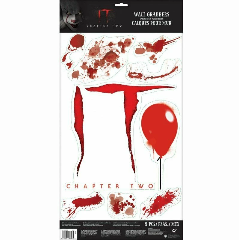 Balloon Agencies IT Bloody Wall Pennywise Face Glass Grabbers Halloween Decoration 3 Balloon Agencies IT Bloody Wall Pennywise Face Glass Grabbers Halloween Decoration
