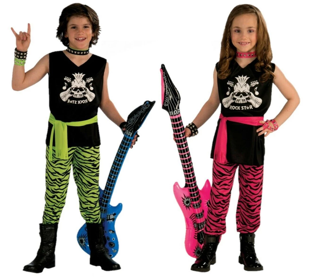 TOMFOOLERY Costumes 1980's Rock Star Rock Chick Girls Boys Costume 1 TOMFOOLERY Costumes 1980's Rock Star Rock Chick Girls Boys Costume