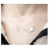 AliExpress Fashion Jewelry Elephant Family Charming Crystal Chain Ladies Necklace