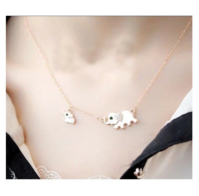 AliExpress Fashion Jewelry Elephant Family Charming Crystal Chain Ladies Necklace 1 AliExpress Fashion Jewelry Elephant Family Charming Crystal Chain Ladies Necklace