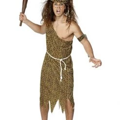 Rubies/Forum/Smiffys Costumes Caveman Leopard Print Club Sandals Wig Mens Costume 10 Rubies/Forum/Smiffys Costumes Caveman Leopard Print Club Sandals Wig Mens Costume