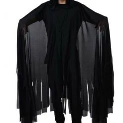 Tomfoolery Reaper Cape Sheer Black Halloween Mens Costume