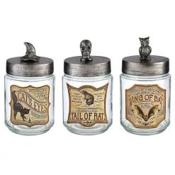 Balloon Agencies Spooks & Spells Witch Skull Owl Apothecary Halloween Decorative Jars Halloween Props/Decoration
