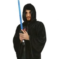 Unbranded Black Robe Space Warrior Star Wars Witch Wizard Jedi Halloween Men's Costume