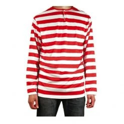 JD Party Costumes Where's Wally Costume Dress Up Book Week Red White Stripe Swans French Mystery