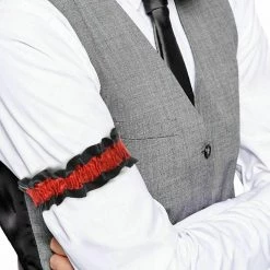 Balloon Agencies 20s Gangster Pinstripe Waistcoat Mens Costume Hat Bowtie Armbands Moustache